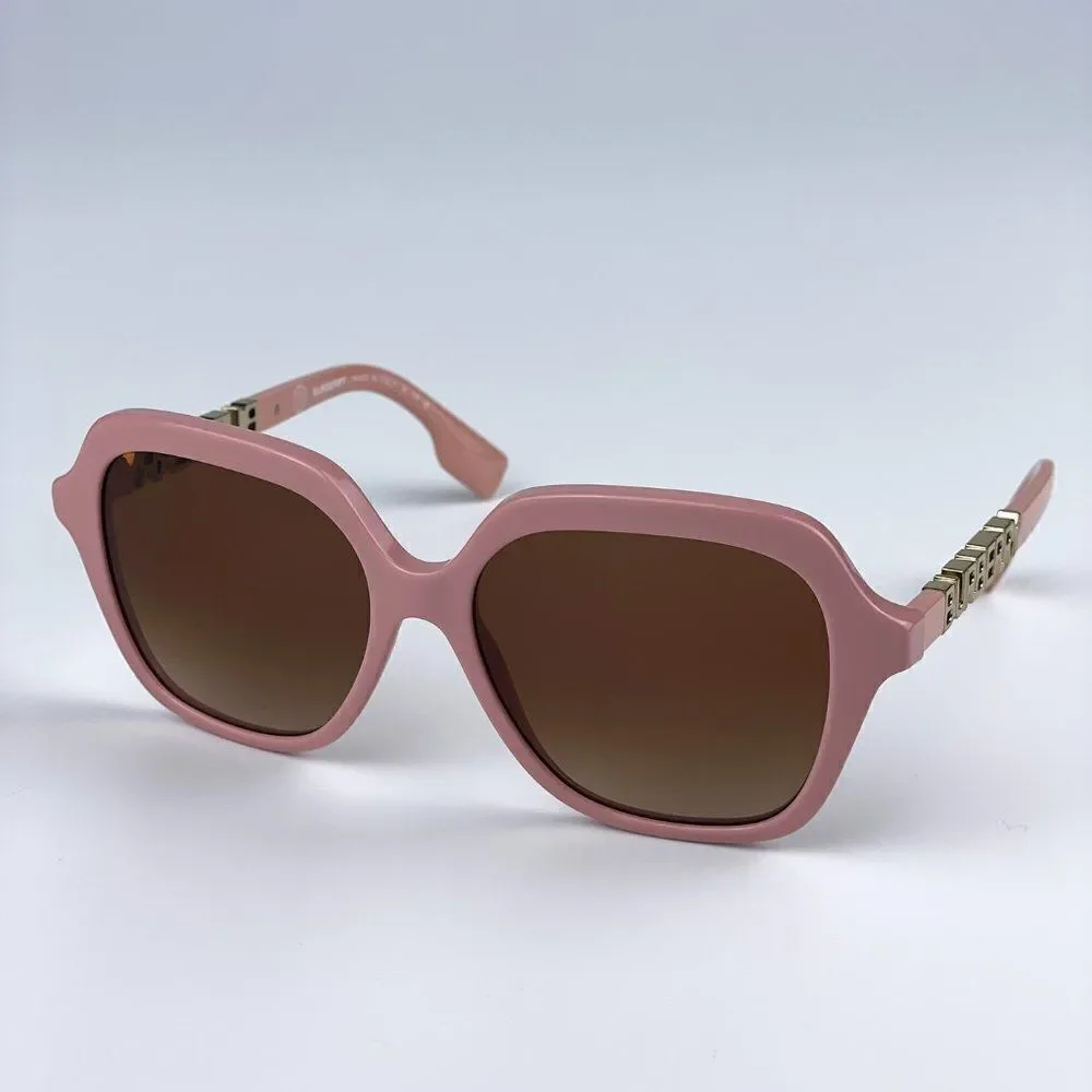 SALE! NEW Burberry BE4389 406113 Pink Brown Oversized Square Women Sunglasse